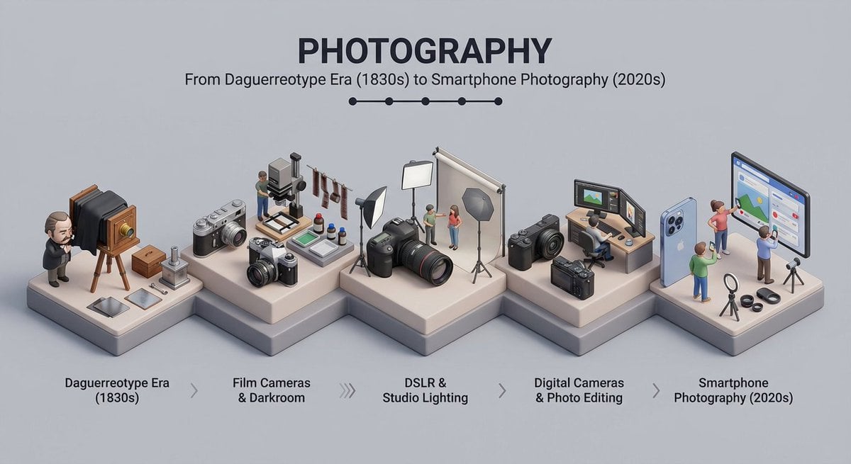Isometric PBR Evolution Timeline Diorama(2)