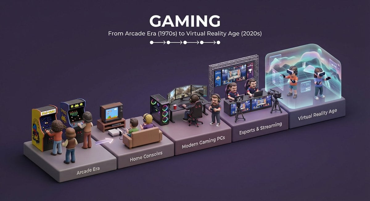 Isometric PBR Evolution Timeline Diorama(3)