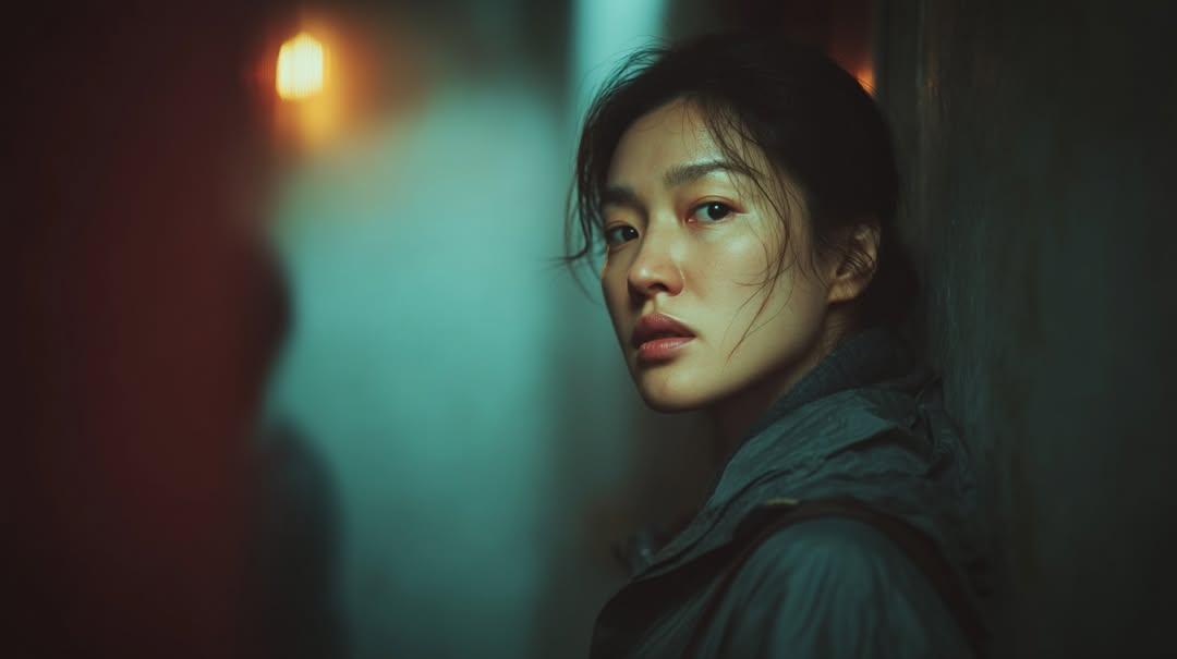 Cinematic East Asian Woman Portrait at Sunset (3)