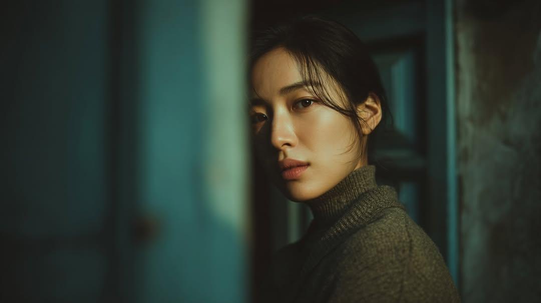 Cinematic East Asian Woman Portrait at Sunset (4)