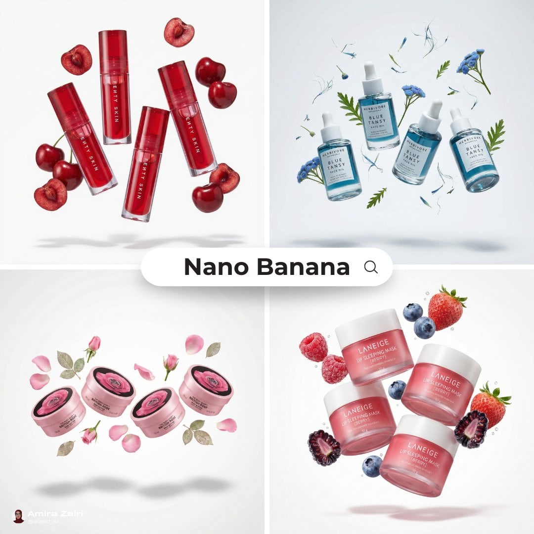 Floating Product Packshot with Fresh Ingredients