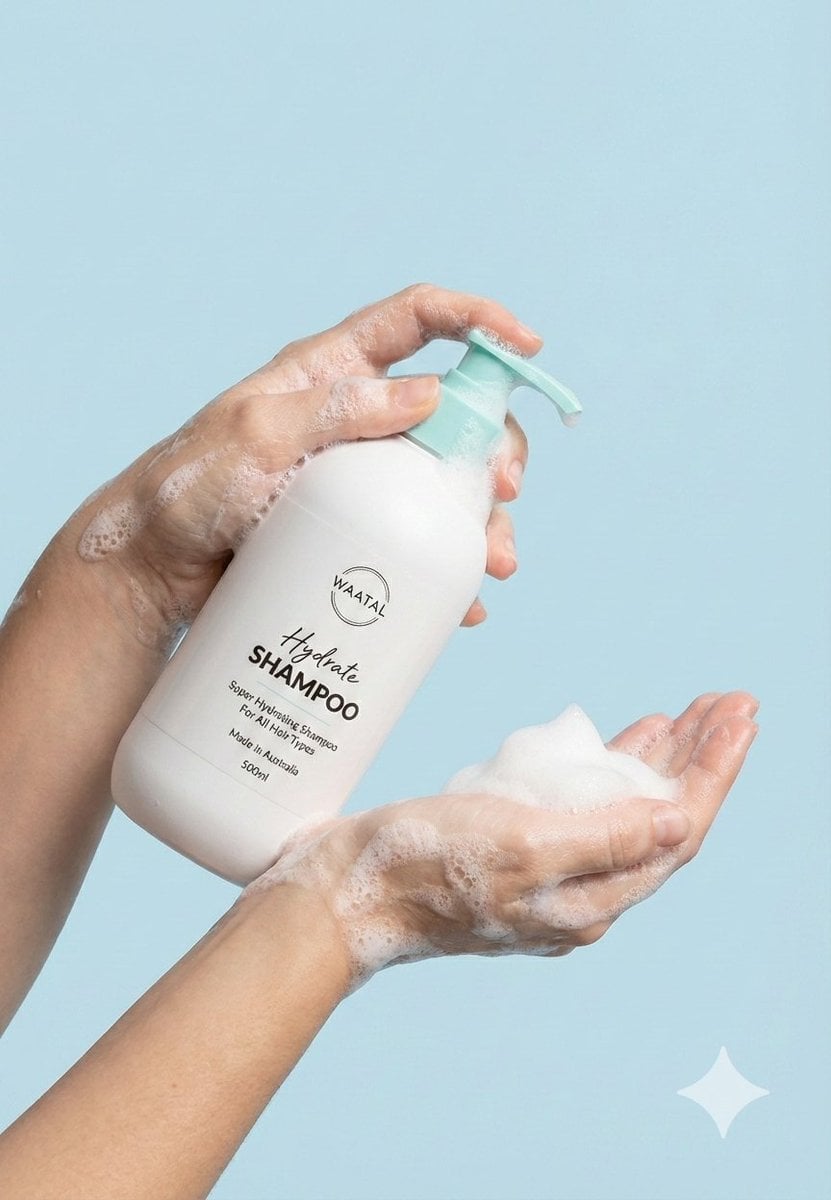 WAATAL Hydrate Shampoo Bottle with Foamy Hands (2)