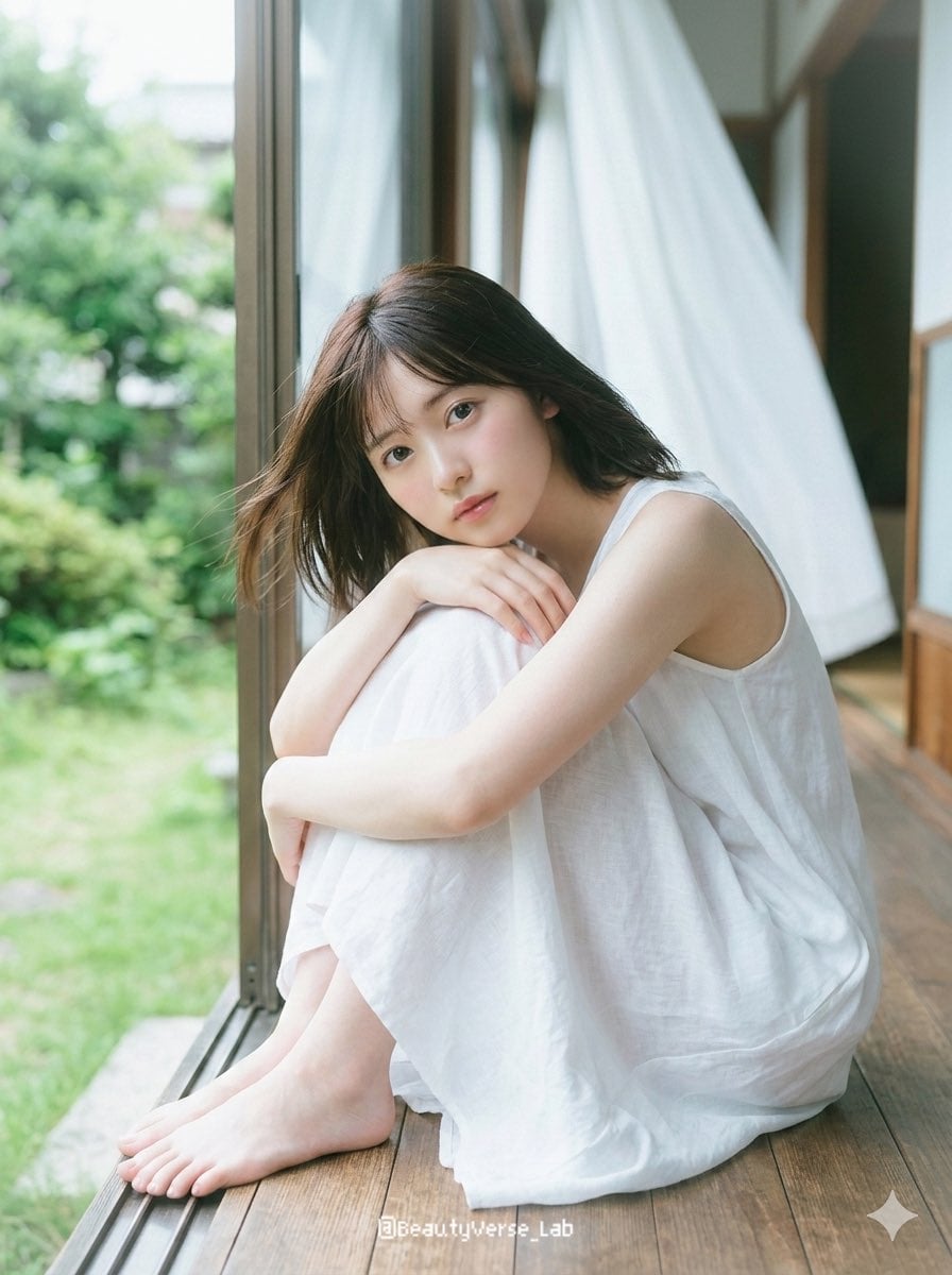 Japanese Idol Photobook Portrait on a Summer Engawa(2)