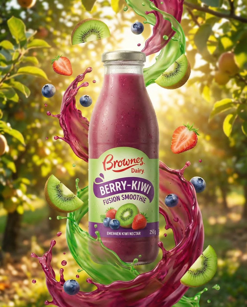 Premium Fruit Drink Bottle with Splashing Tropical Fruit (3)