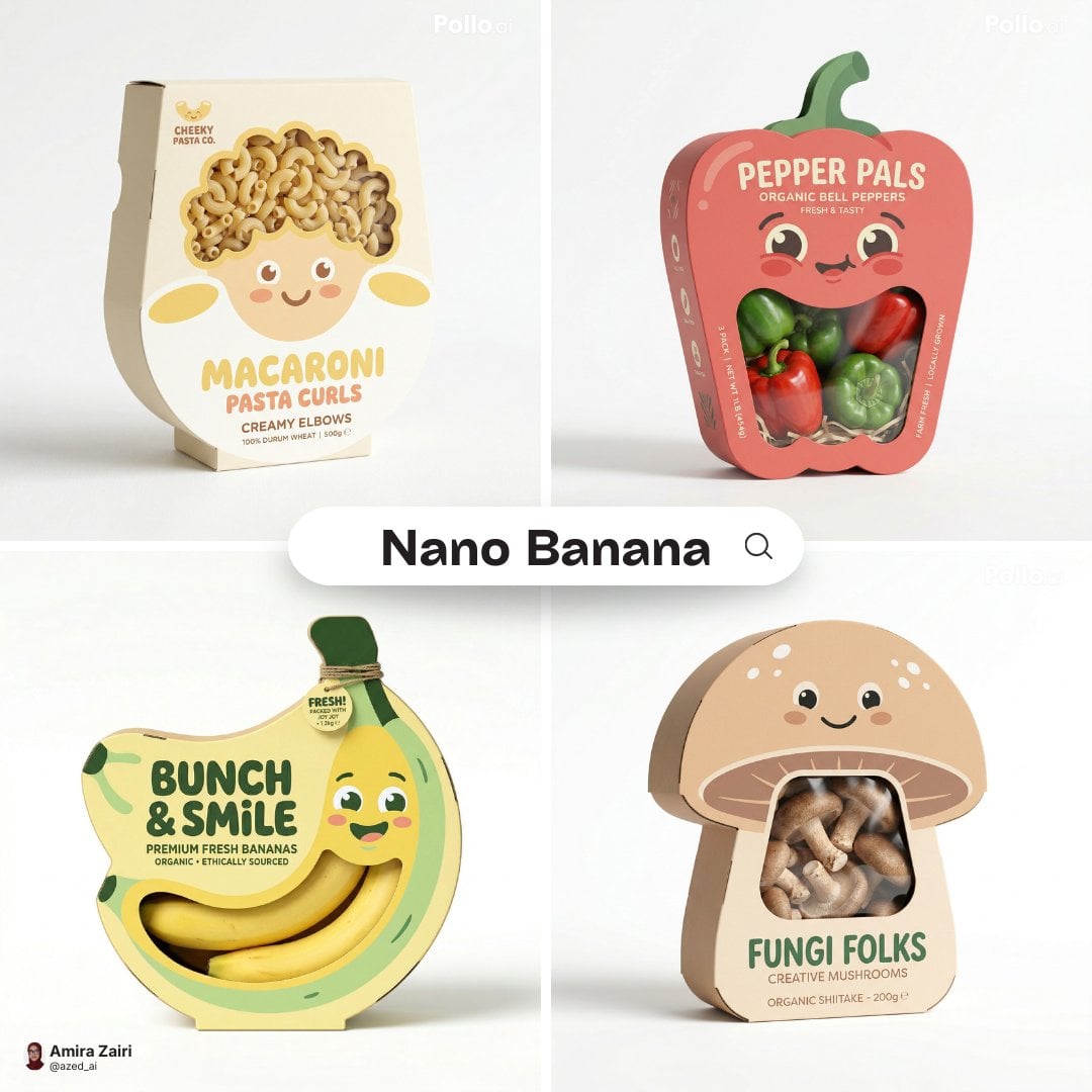 Playful 3D Product Packaging Mockup with Cartoon Face