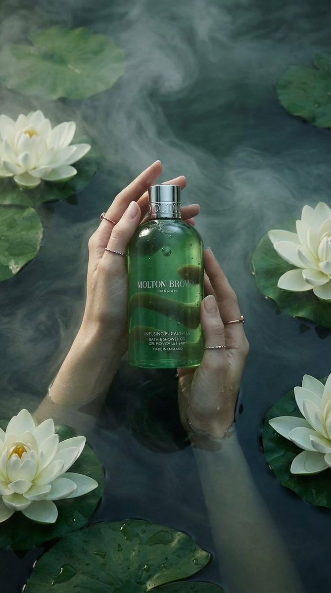 Green Bath and Shower Gel Product Photo in Spa Water
