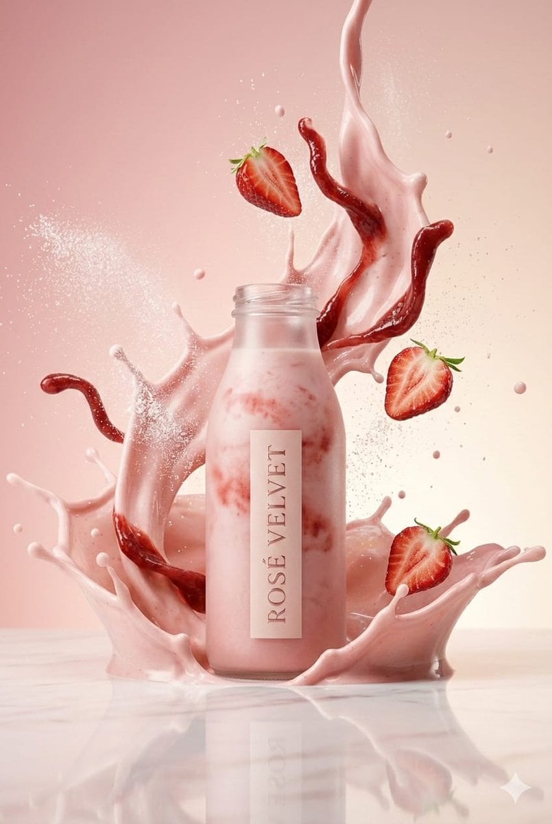 ROSÉ VELVET Strawberry Shake Splash Product Shot(2)