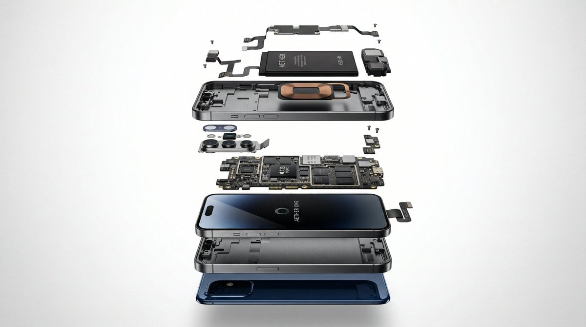 Minimalist Luxury Product Exploded View Shot(2)