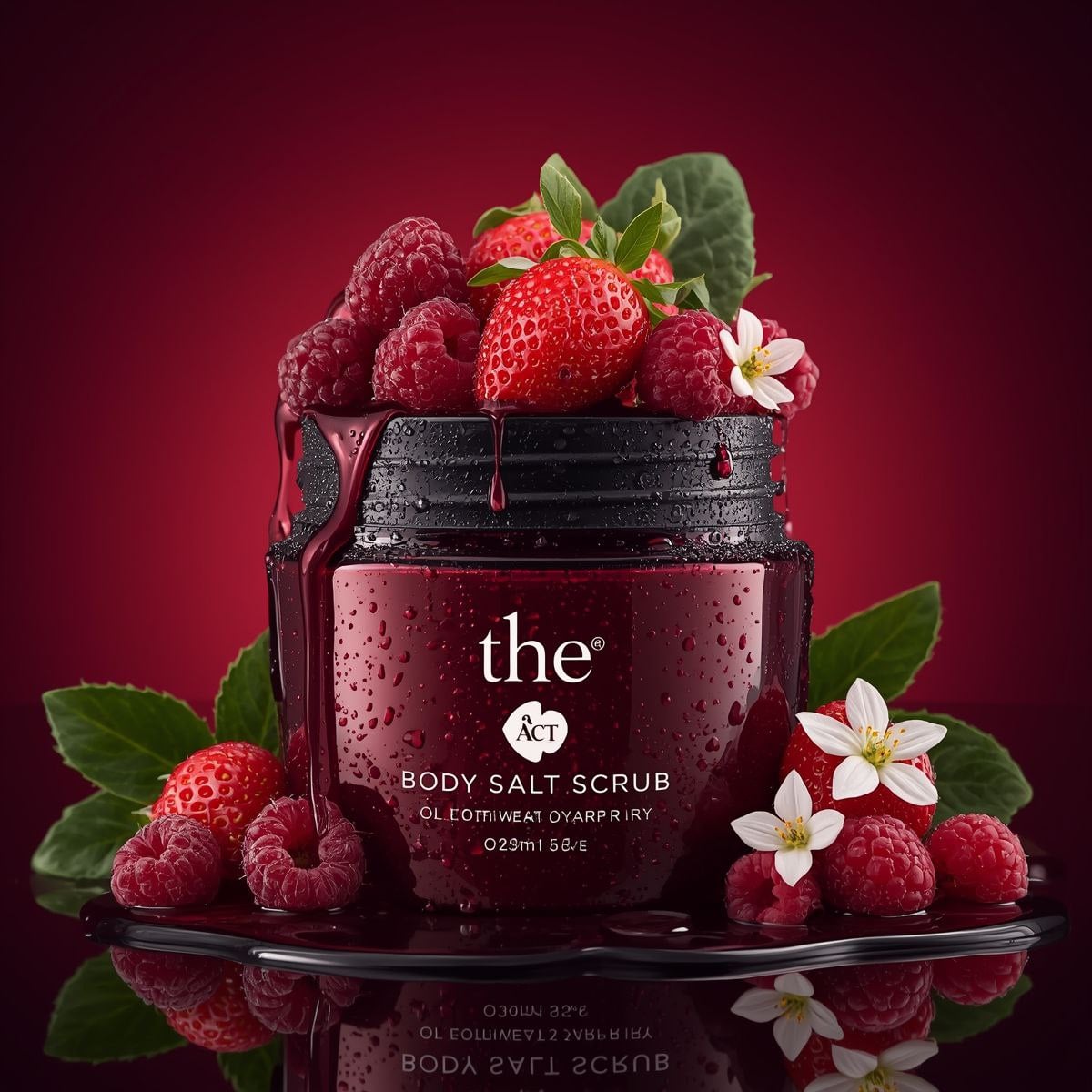 Luxury Berry Skincare Jar Product Shot