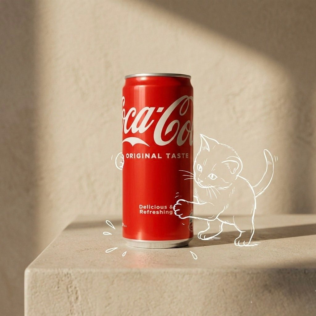 Minimal Product Shot with White Doodle Character(3)