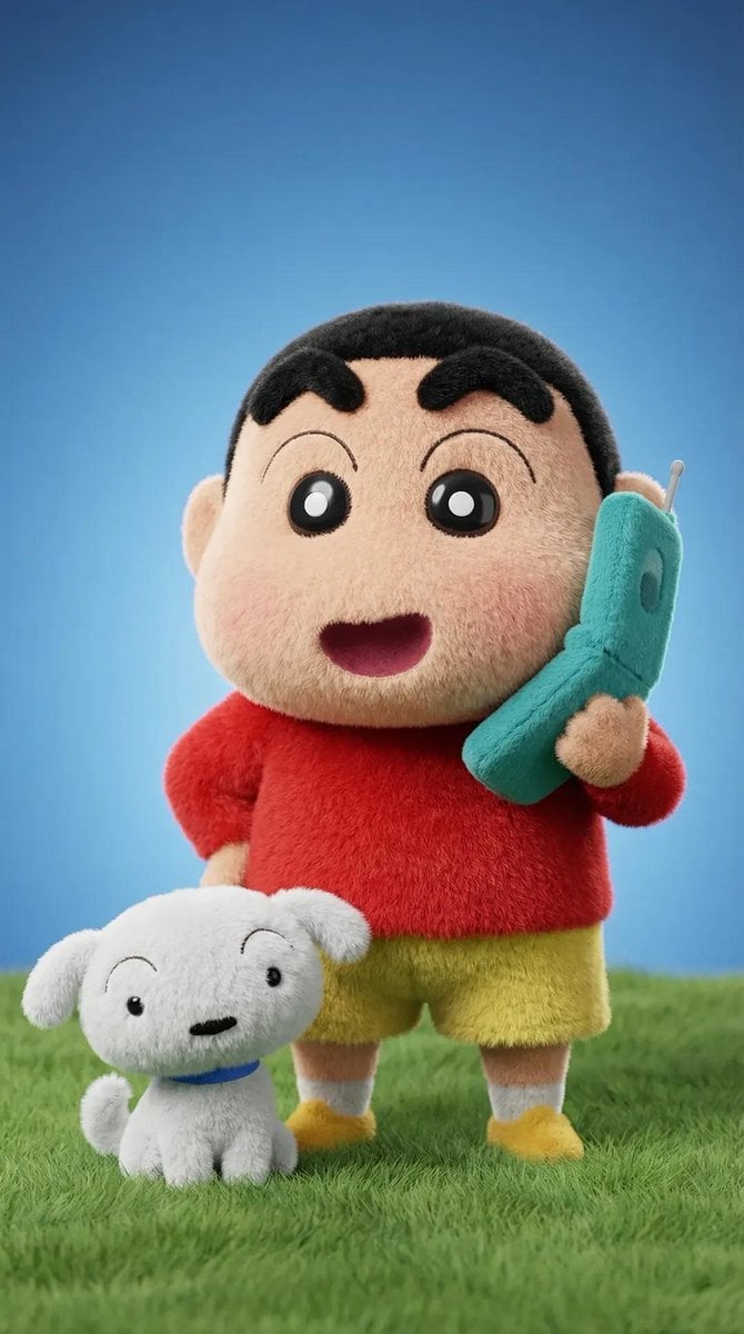 3D Plush Doraemon and Nobita Cartoon Character Render(3)