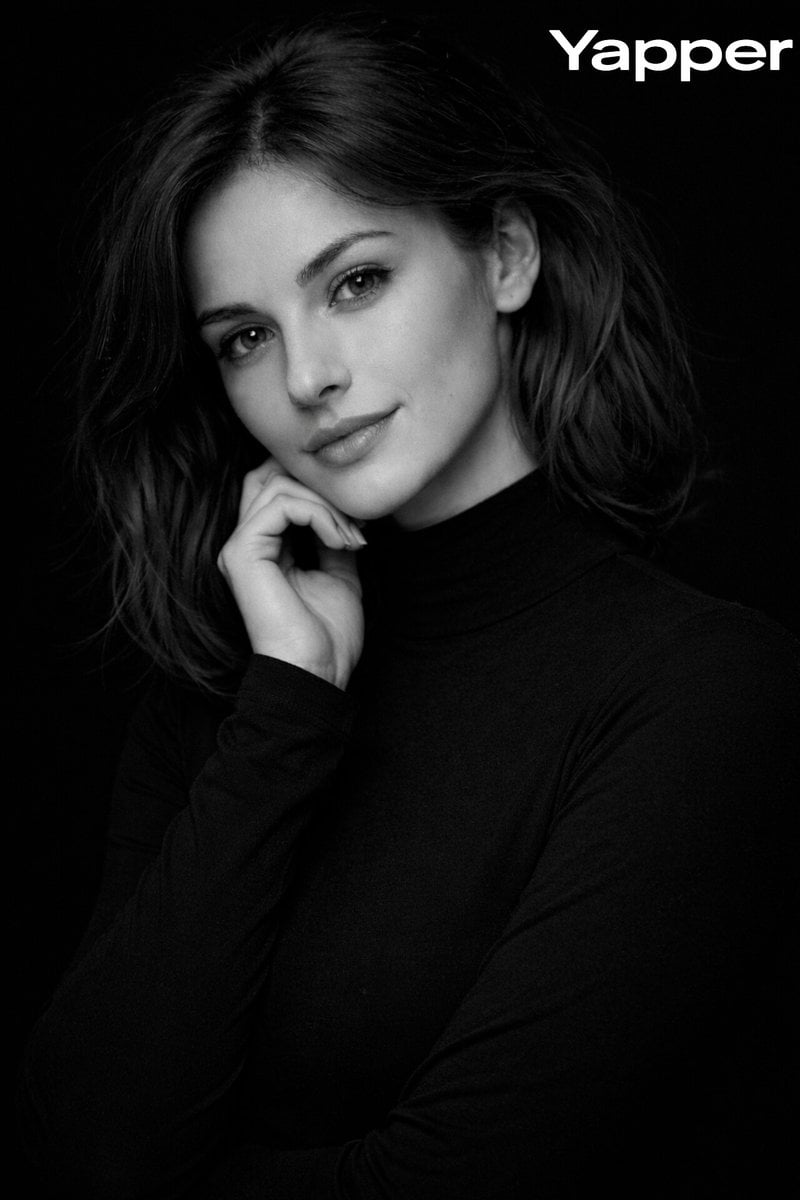 High-Contrast Monochrome Portrait of a European Woman (2)