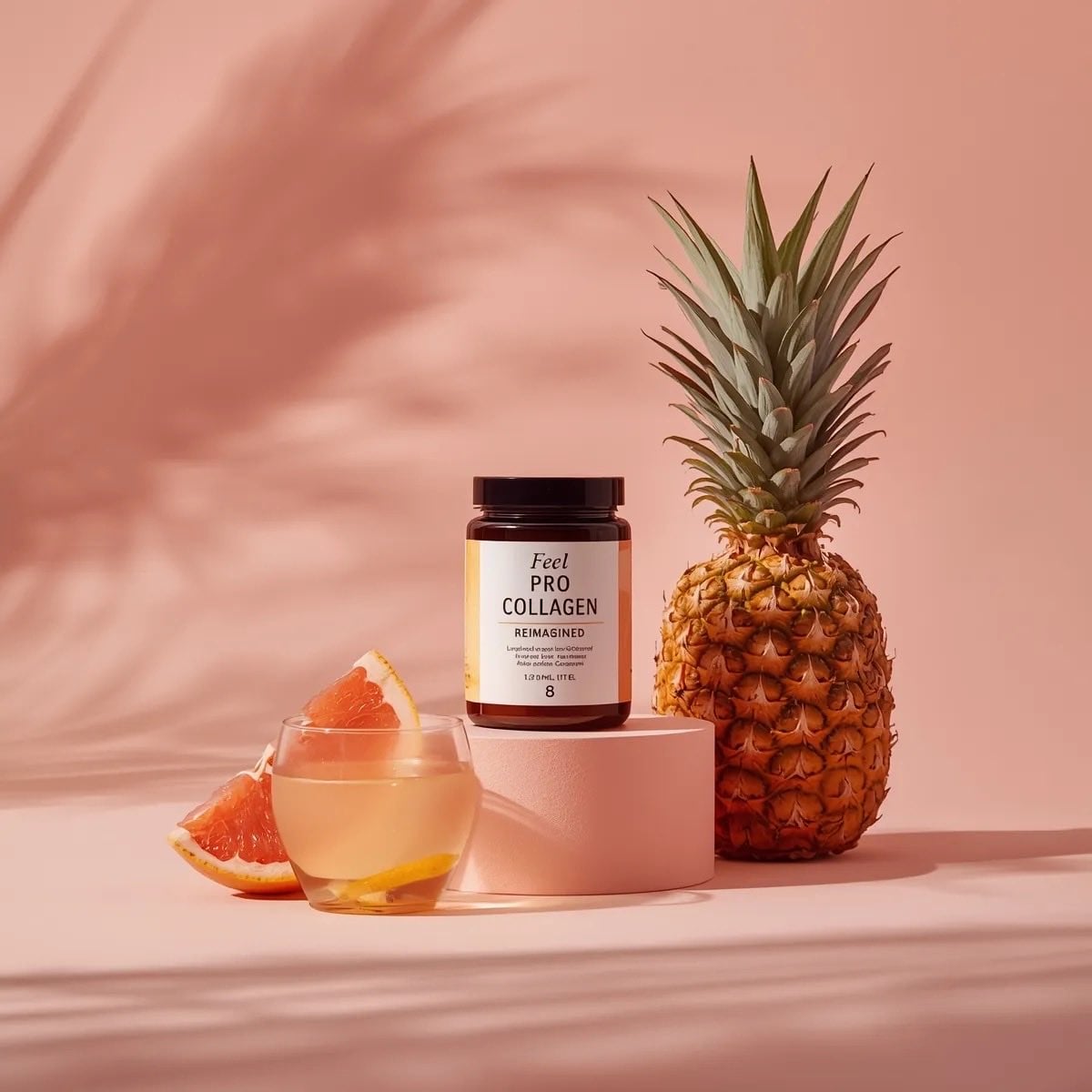Collagen Supplement Jar Peach Citrus Product Shot (2)