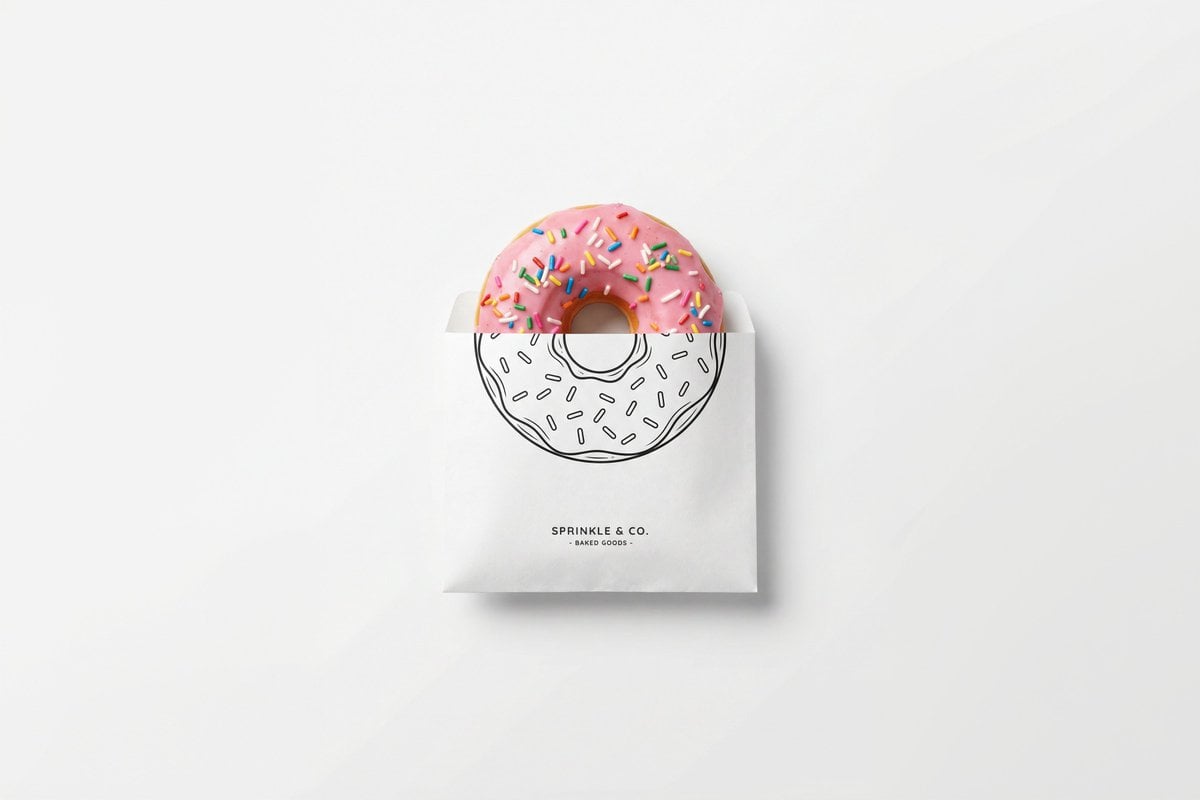Photoreal Food in Paper Packaging with Line Art(2)