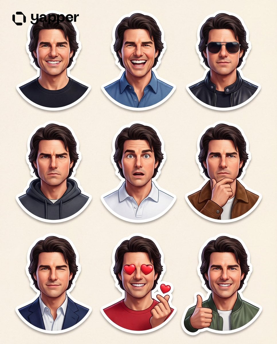 Pixar-Style 3D Portrait Sticker Set(3)