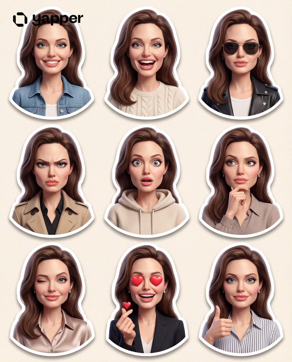 Pixar-Style 3D Portrait Sticker Set(4)