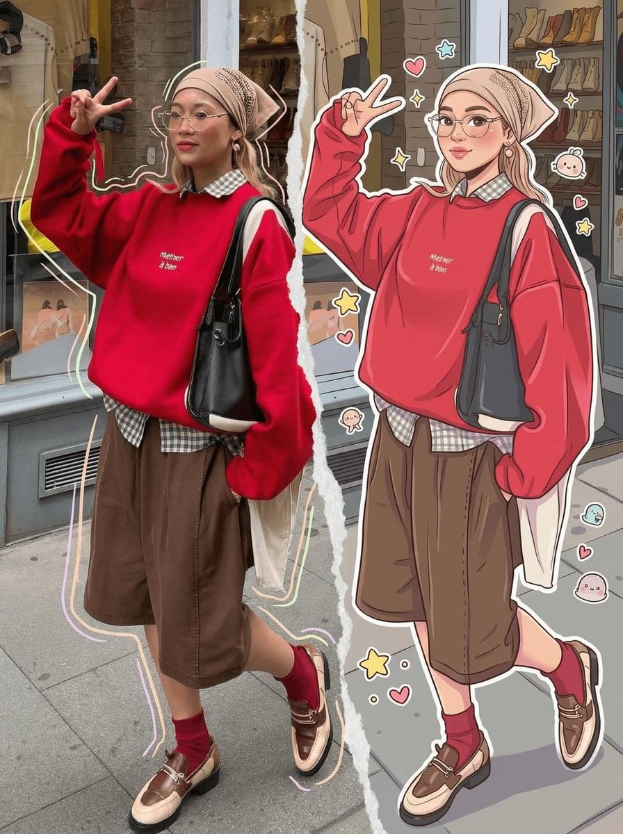 Realistic and Cartoon Split Photo Transformation (3)