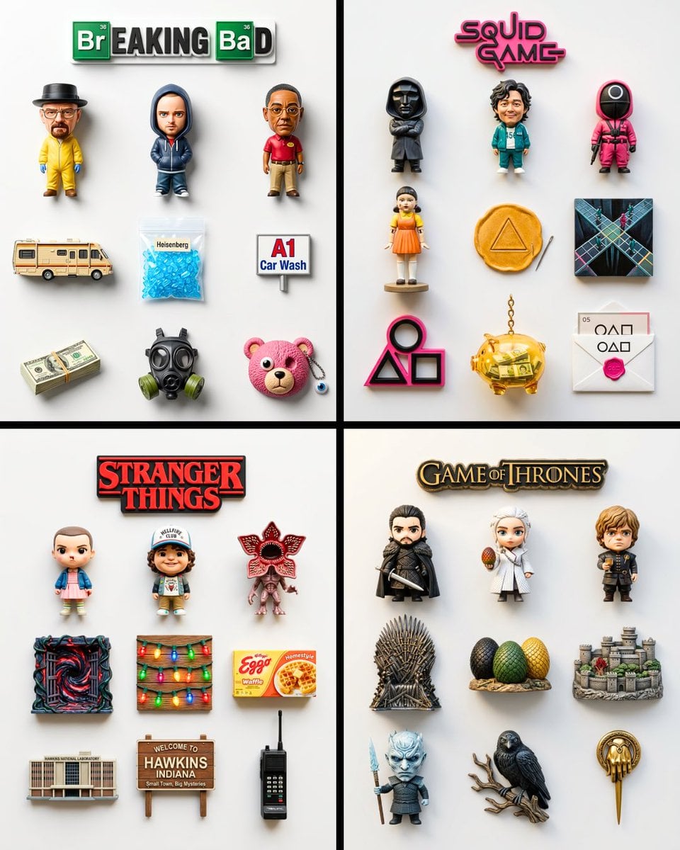 Country Landmark Resin Magnet Collection