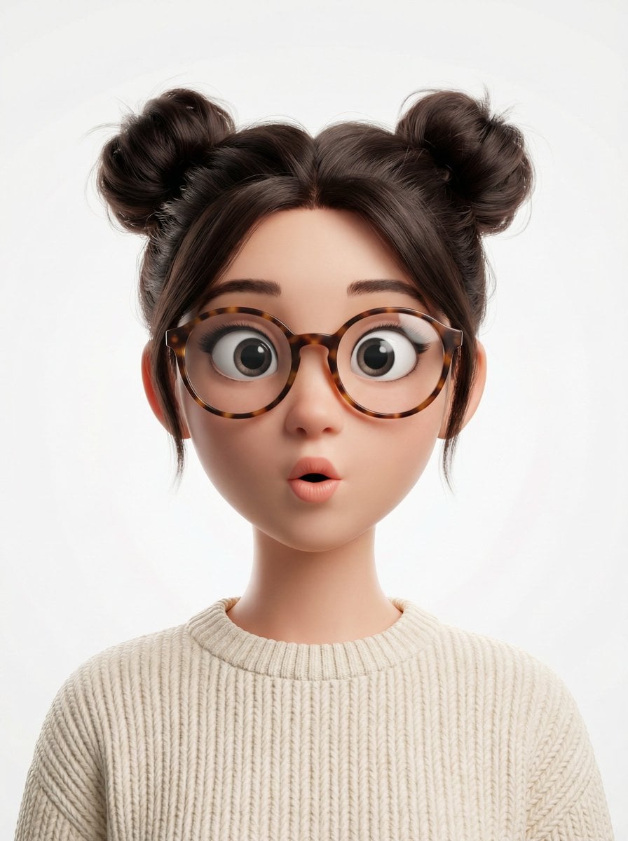 Edgy Pixar-Style 3D Avatar with Purple Hair Streak(2)