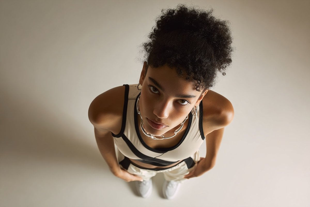 Overhead Editorial Fashion Studio Portrait(2)