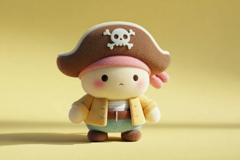 Cute Full-Body Plush Character Design