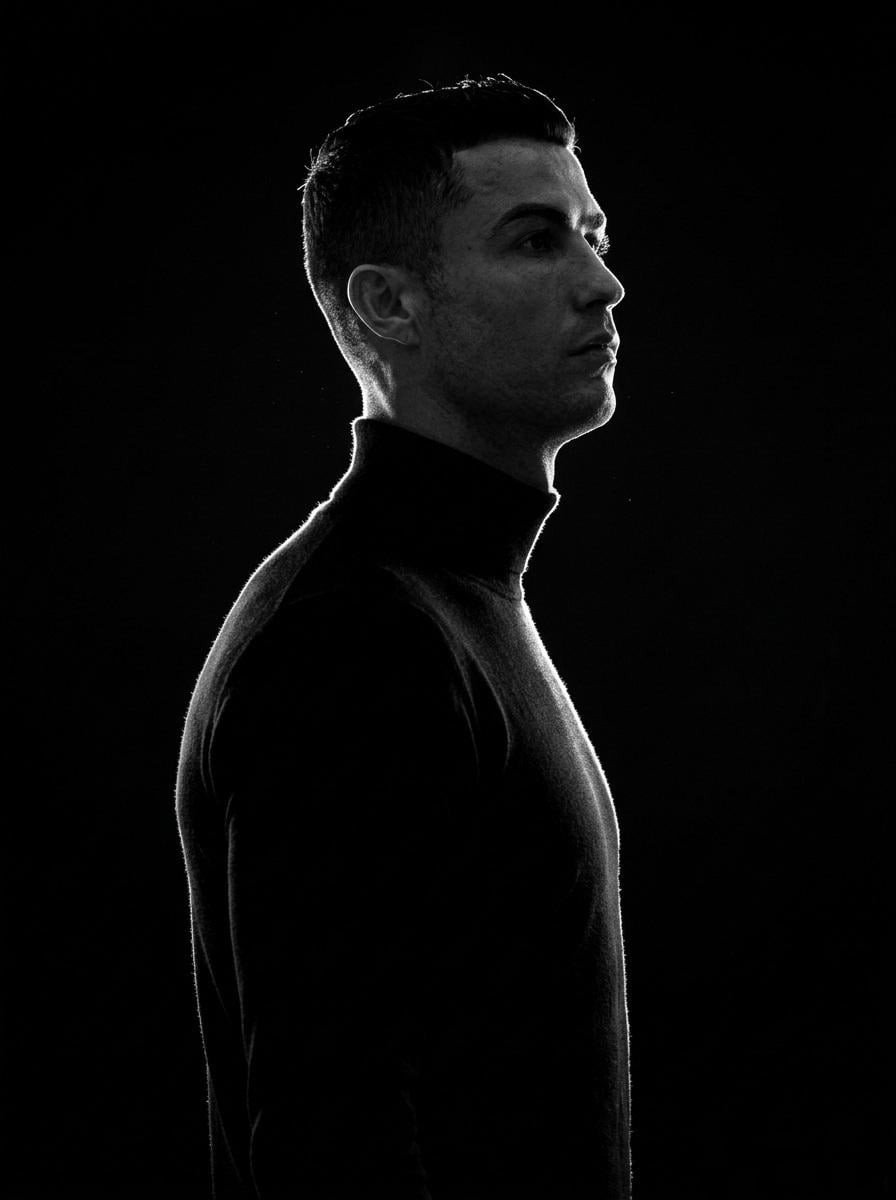 Black and White Side Profile Editorial Portrait
