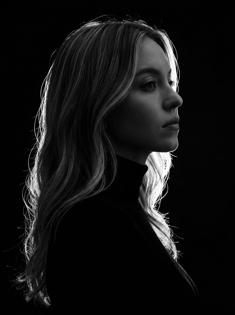 Black and White Side Profile Editorial Portrait (3)