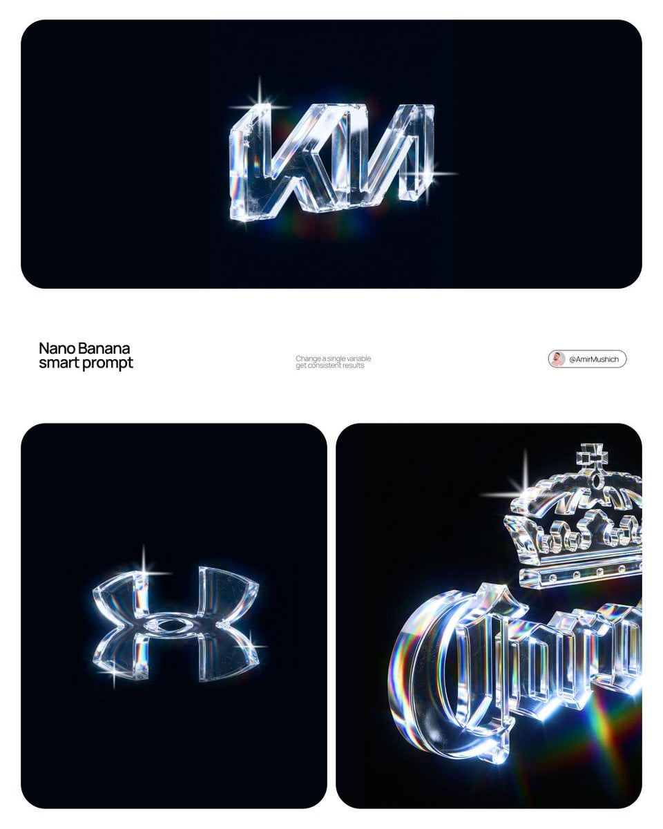 Crystal Glass Luxury Brand Logo Mockup