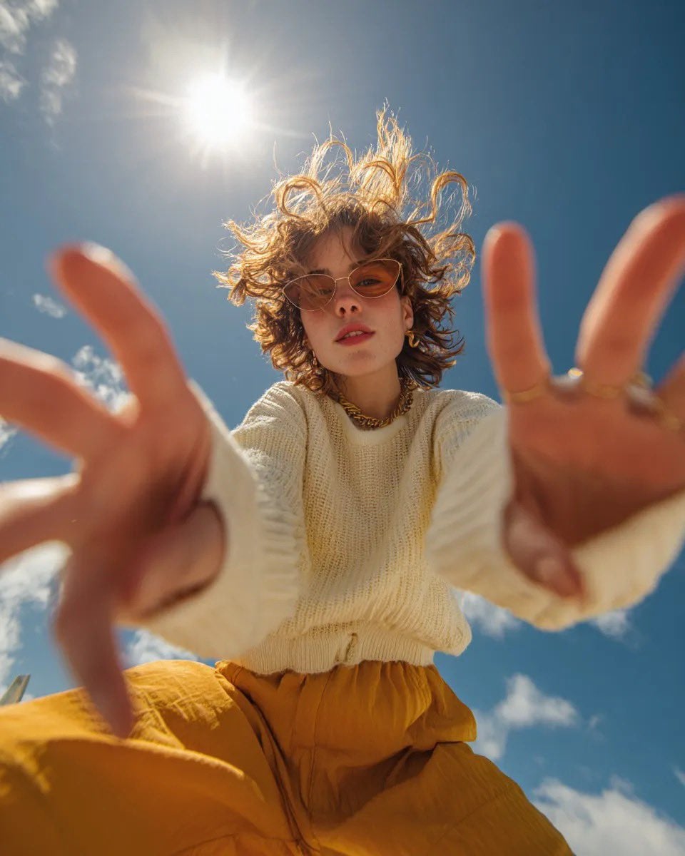 Low-Angle Fisheye Fashion Portrait(2)