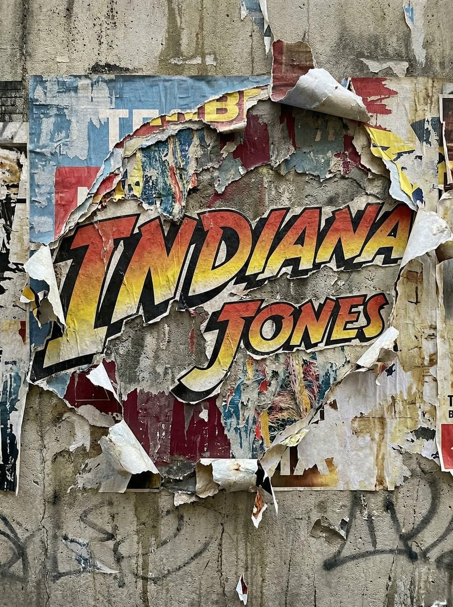 Torn Poster Logo on a Weathered Urban Wall(3)