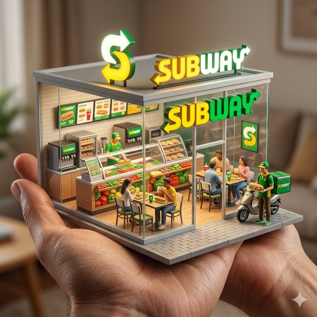 Miniature Brand Showroom on a Human Palm (2)