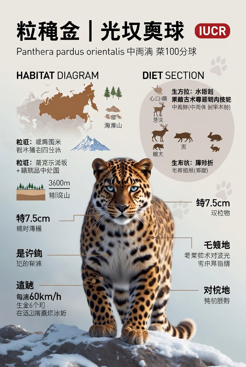 Chinese Endangered Animal Infographic with Photoreal Wildlife(2)