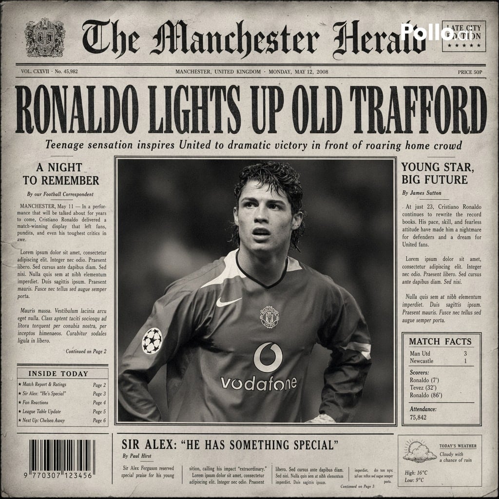 Vintage Newspaper Front Page Character Poster(2)