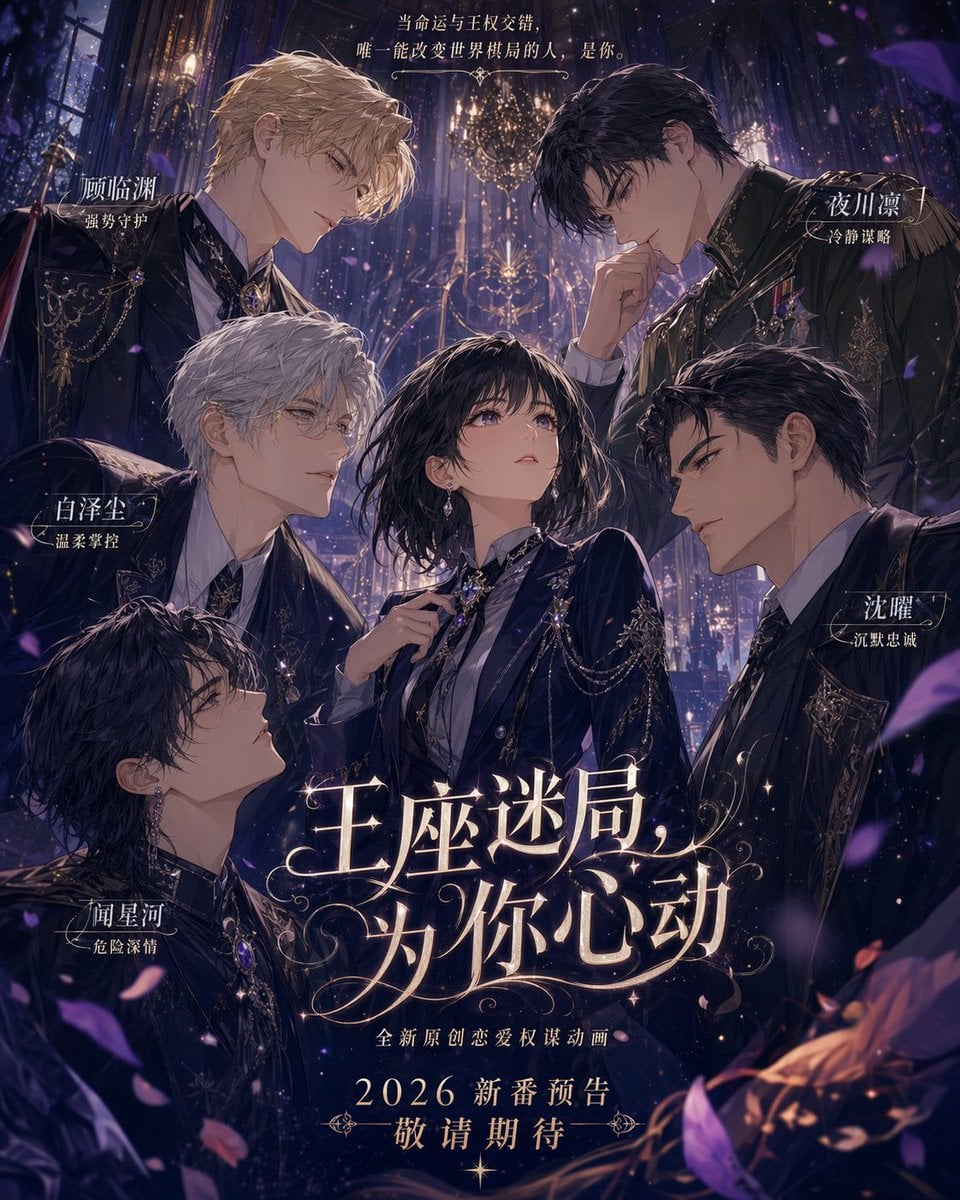 乙女恋爱手游权谋修罗场主视觉海报