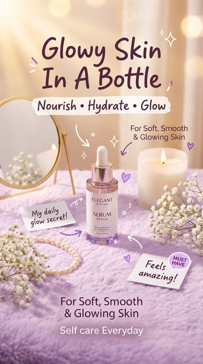 Luxury Glowy Skin Skincare Social Ad(2)