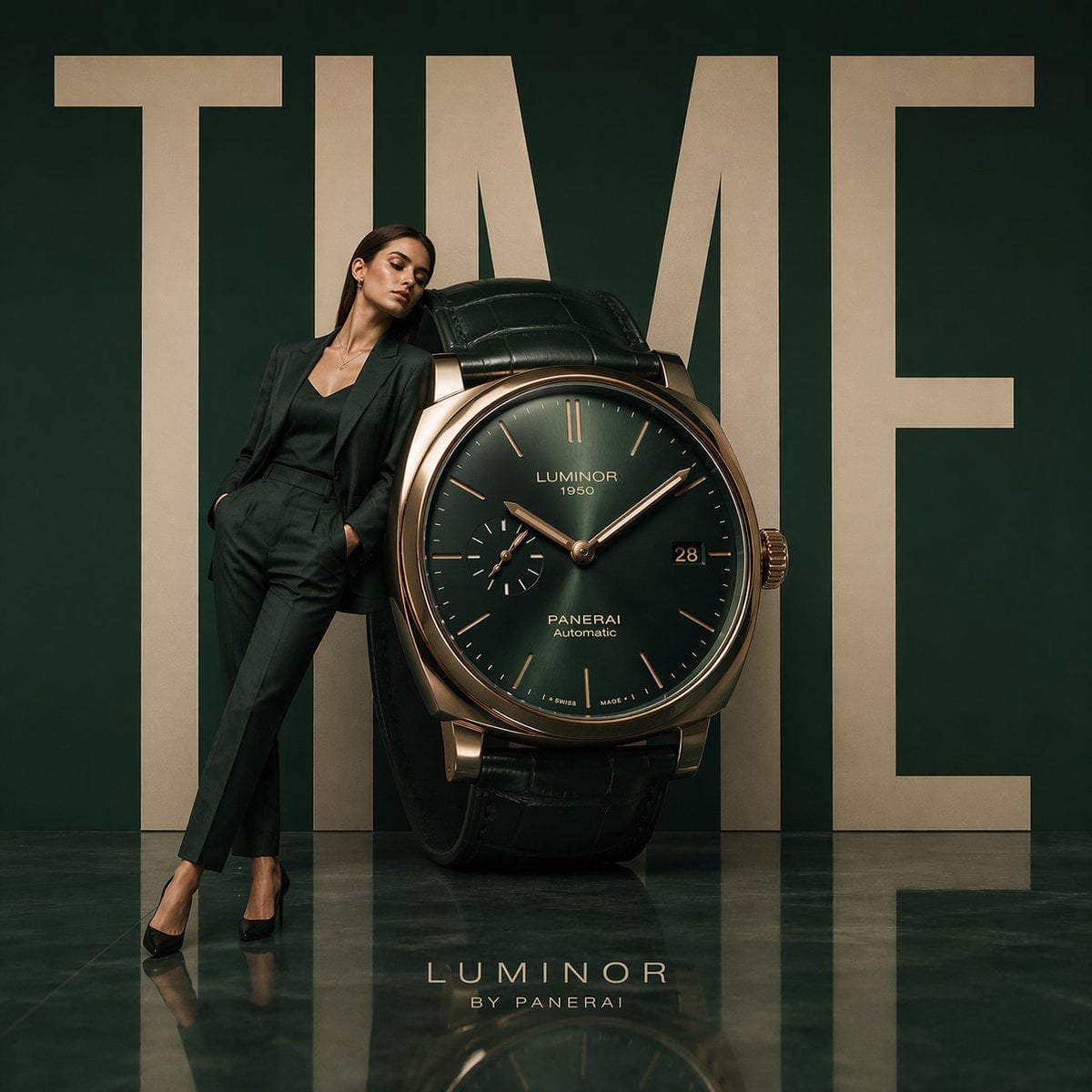 Emerald Luxury Watch Campaign Poster