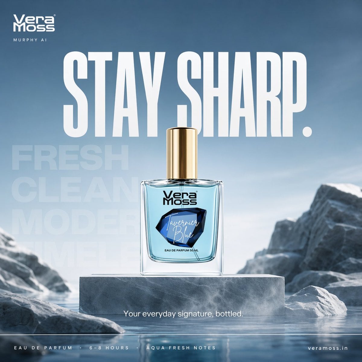 Cinematic Aquatic Perfume Billboard Poster